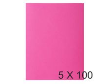 Exacompta Rock"s - 5 Paquets de 100 Chemises - 210 gr - rose