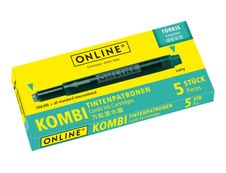 Online Kombi - 5 Cartouches d'encre turquoise