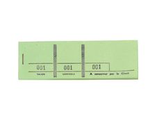 Exacompta - 10 Blocs tombola 3 volets de 100 tickets - 48 x 150 mm - numéroté - vert