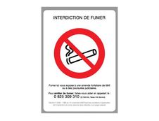Bequet - Pancarte "Interdiction de fumer" - 21 x 15 cm