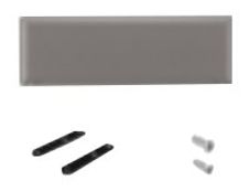 Panneau acoustique LEONARDO avec patine de fixation noir - L140 x 40 cm - Gris