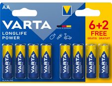 VARTA Longlife Power - 8 piles alcalines - AA LR06