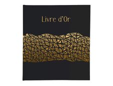 Exacompta Aramy - Livre d'or - 27 x 22 cm - 100 pages - noir/or