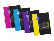 3020120056630-Oxford Etudiants - Cahier Nomadbook A4+ (24 x 29,7 cm) avec pochettes 3 rabats - 160 pages - petits carreaux (5x5 mm) - double spirale - disponible dans-Avant-0