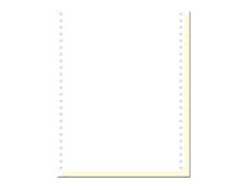 Exacompta - Papier listing blanc/jaune - 1000 feuilles 240 mm x 12" - bandes Caroll détachables - 2 plis
