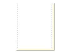 Exacompta - Papier listing blanc/jaune - 1000 feuilles 240 mm x 12" - bandes Caroll détachables - 2 plis