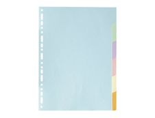 Exacompta Forever - Intercalaire 6 positions - A4 - carte recyclée couleurs pastel
