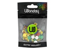 Wonday - 100 Punaises - couleurs assorties (sachet)