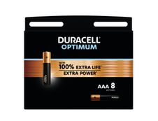 DURACELL Optimium - 8 piles alcalines - AAA LR03