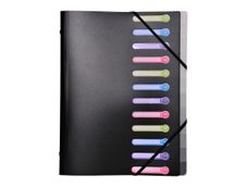 Exacompta - Trieur polypro 12 positions - noir