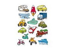 Apli - 3 feuilles gommettes transports