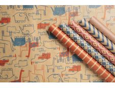 3065502236996-Clairefontaine - Papier cadeau kraft - 70 cm x 2 m - 60 g/m² - différents motifs disponibles-Avant-0