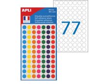 Apli Agipa - 385 Pastilles adhésives - couleur assorties - diamètre 8 mm - réf 100624
