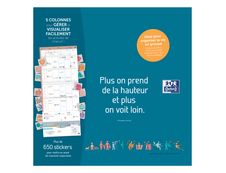 Calendrier Oxford Family - 1 mois sur 2 pages - 30 x 30 cm - turquoise - Hamelin