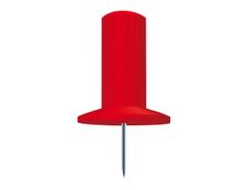 Exacompta - 25 Épingles papic - 10 mm - rouge