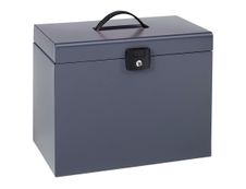 Esselte - Classeur ménager en métal (valisette) avec 5 dossiers suspendus - anthracite