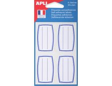 Apli Agipa - 32 Étiquettes scolaires cadre et lignes bleus - 33 x 53 mm - réf 111934