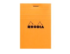 Rhodia - Bloc notes - 7,4 x 10,5 cm - 80 pages - petits carreaux - 80g