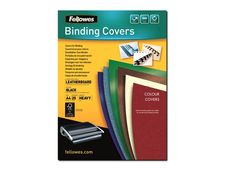 Fellowes - 25 couverture à reliure A4 (21 x 29,7 cm) - 250 g/m² - Noir