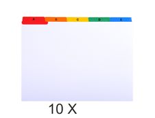 Exacompta - Pack de 10 intercalaires 25 positions alphabétiques pour boîte à fiche A5