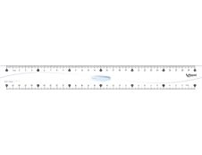 Maped Essentials - Règle triple décimètre 30 cm - transparente