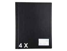 Exacompta Goldline - 4 Porte vues premium PVC - 48 vues - A3 portrait- noir