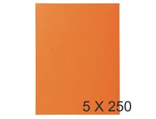 Exacompta Super 60 - 5 Paquets de 250 Sous-chemises - 60 gr - orange