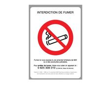 Bequet - Pancarte "Interdiction de fumer" - 21 x 15 cm