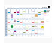 Exacompta - Planning annuel magnétique - effaçable à sec - 90 x 59 cm