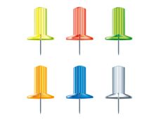Exacompta - 25 Épingles papic - 10 mm - couleurs transparentes assorties