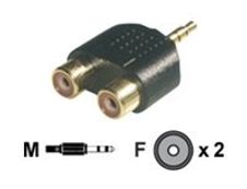 MCL Samar - adaptateur audio/stéréo JACK 3.5 (M) vers 2 prises RCA (F) - haute qualité