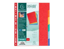 Exacompta Nature Future - Intercalaire 6 positions - A4 Maxi - carte lustrée colorée