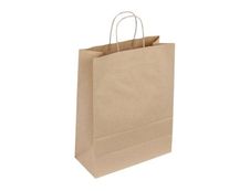 Logistipack - sac cadeau - 32 cm x 12 cm x 44 cm - marron kraft - pack de 50