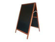 Bequet - Chevalet de trottoir ardoise "Alizé" - cadre bois exotique - 115 x 65 cm