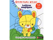 Coloriages malins - Lettres magiques moyenne section 4/5 ans
