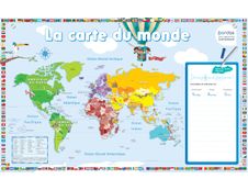 Poster effaçable : la carte du monde
