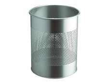 Durable - Corbeille à papier métallique ajourée 15L - argent
