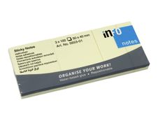 Global Distribution - Pack de 4 Blocs - Notes adhésives 100 feuilles - jaune