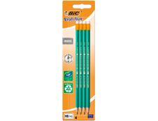 BIC ECOlutions EVOLUTION 655 - Pack de 4 Crayons à papier - HB - embout gomme