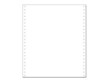 Exacompta - Papier listing blanc - 2000 feuilles 240 mm x 11" - 1 pli bandes Caroll détachabables