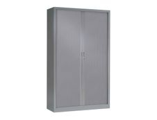 Armoire haute monobloc à rideaux GENERIC - 198 x 120 x 43 cm - aluminium