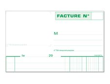 Exacompta - Manifold Carnet de factures avec TVA - 50 tripli - 21 x 15 cm