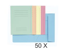 Exacompta Super 210 - 50 Chemises imprimées - 210 gr - couleurs assorties
