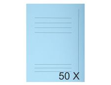 Exacompta Super 210 - 50 Chemises imprimées - 210 gr - bleu clair