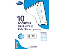 La Couronne - 10 Pochettes bulles - 150 x 215 mm - autocollant - blanc