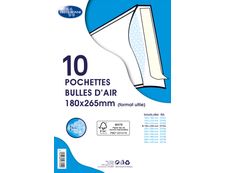 La Couronne - 10 Pochettes bulles - 180 x 265 mm - autocollant - blanc