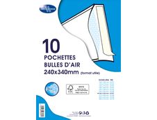 La Couronne - 10 Pochettes bulles - 240 x 340 mm - autocollant - blanc