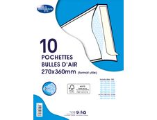 La Couronne - 10 Pochettes bulles - 270 x 360 mm - autocollant - blanc