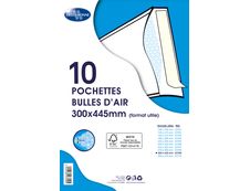 La Couronne - 10 Pochettes bulles - 300 x 445 mm - autocollant - blanc