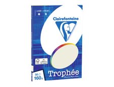 Clairefontaine Trophée - Papier couleur - A4 (210 x 297 mm) - 160 g/m² - 50 feuilles - gris perle